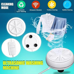 Mini Washing Machine Turbine Washing Machine Washing Machine Door Hinge Ultrasonic Lightweight Turbo Washer with USB Cable - for Home Camping Dorms Business College Rooms GenzVybs